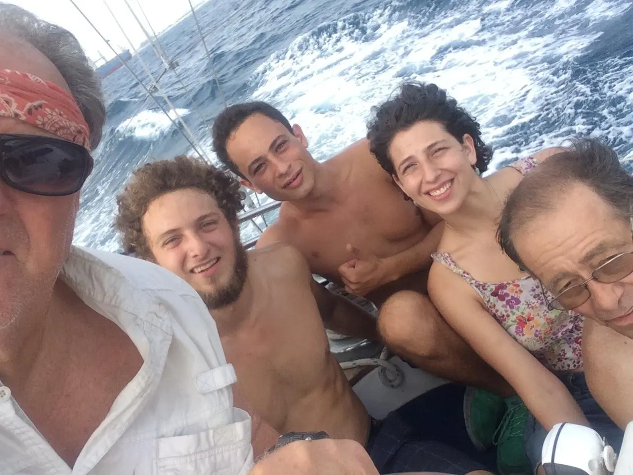 Happy guest smiling during the charter