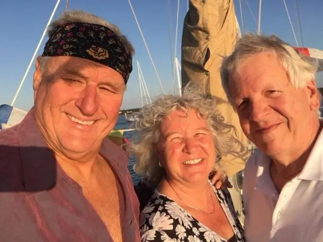 Wedding party celebrating aboard Tandemeer