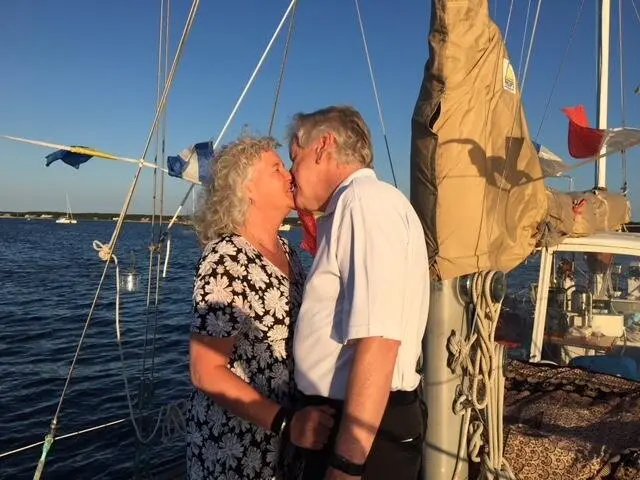 Wedding celebration continuing aboard Tandemeer at sea