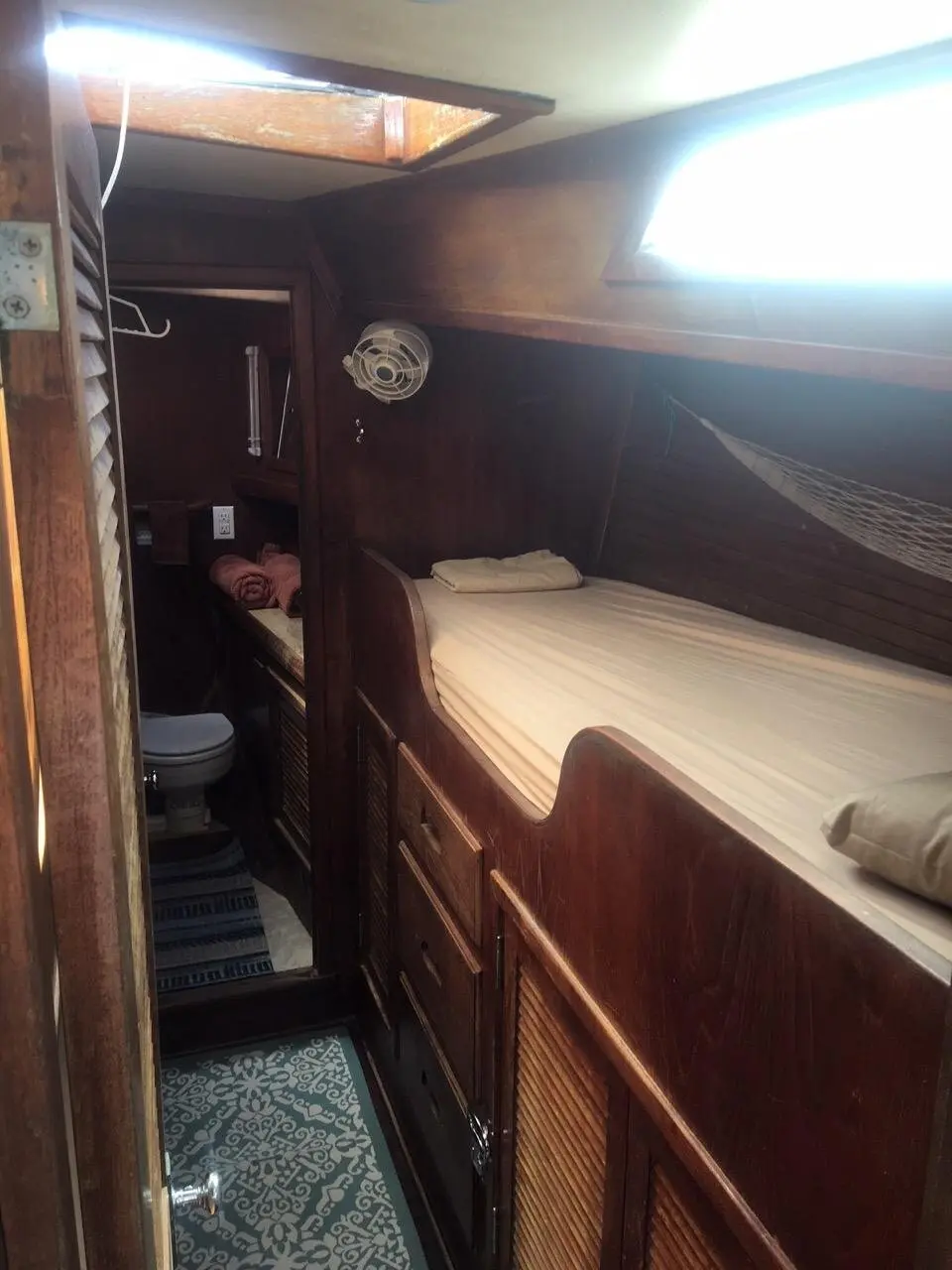 Second starboard cabin stateroom below deck